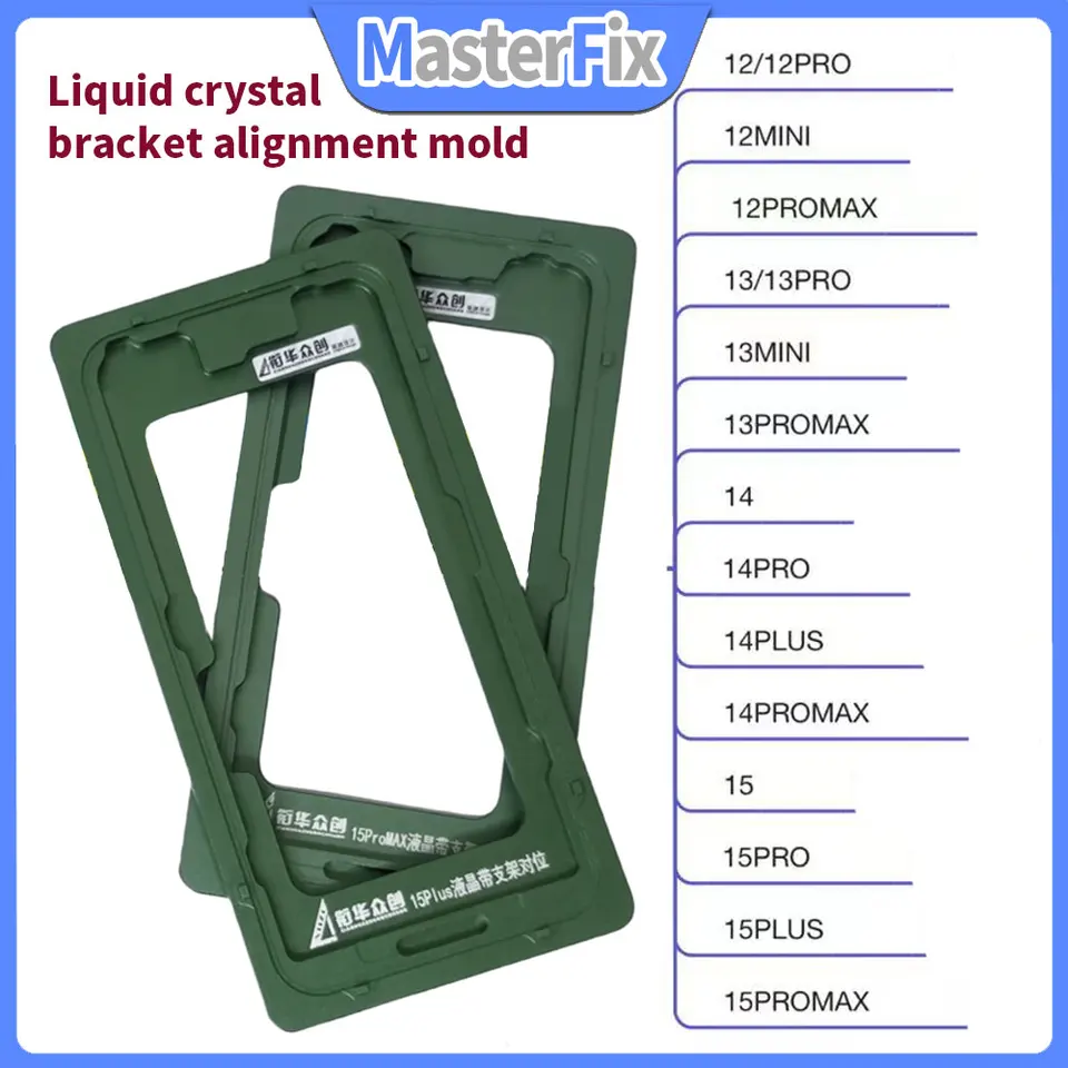 Inframe laminujúce LCD LCD Usporiadanie laminujúcej formy s rámovým priestorom pre iPhone 15 Pro Max-12 Mini Display Opravy nástroja