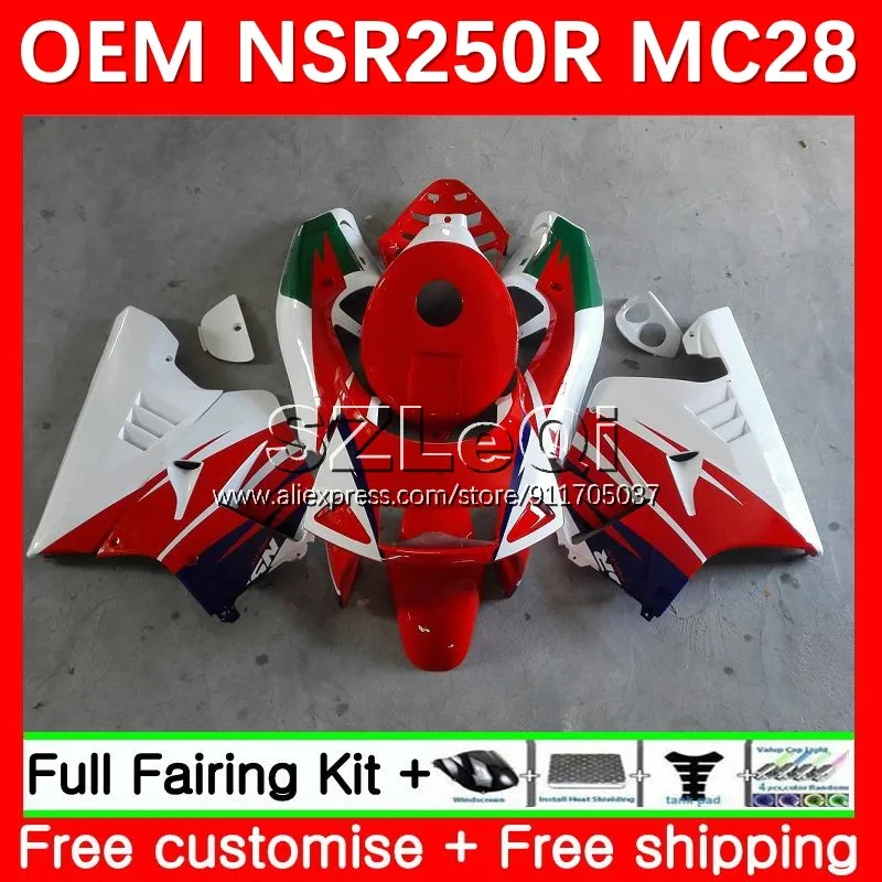 Injekcia na Honda NSR250R NSR 250 250R 25NO.8 NSR250 R White Red 94 95 96 97 99 MC28 1994 1995 1996 1997 1998 1998 1999 Fairing