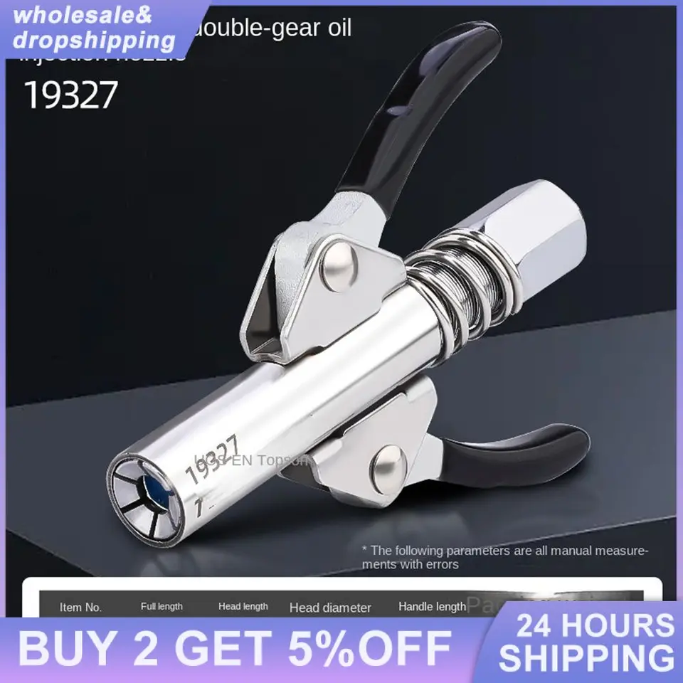 Injekčná mazacia dýza vysokotlaková oceľ na záchranu práce 90x15 mm náradie automobilových náradí Olejový náradie Nástroj Self-Locking Manual Pneumatic