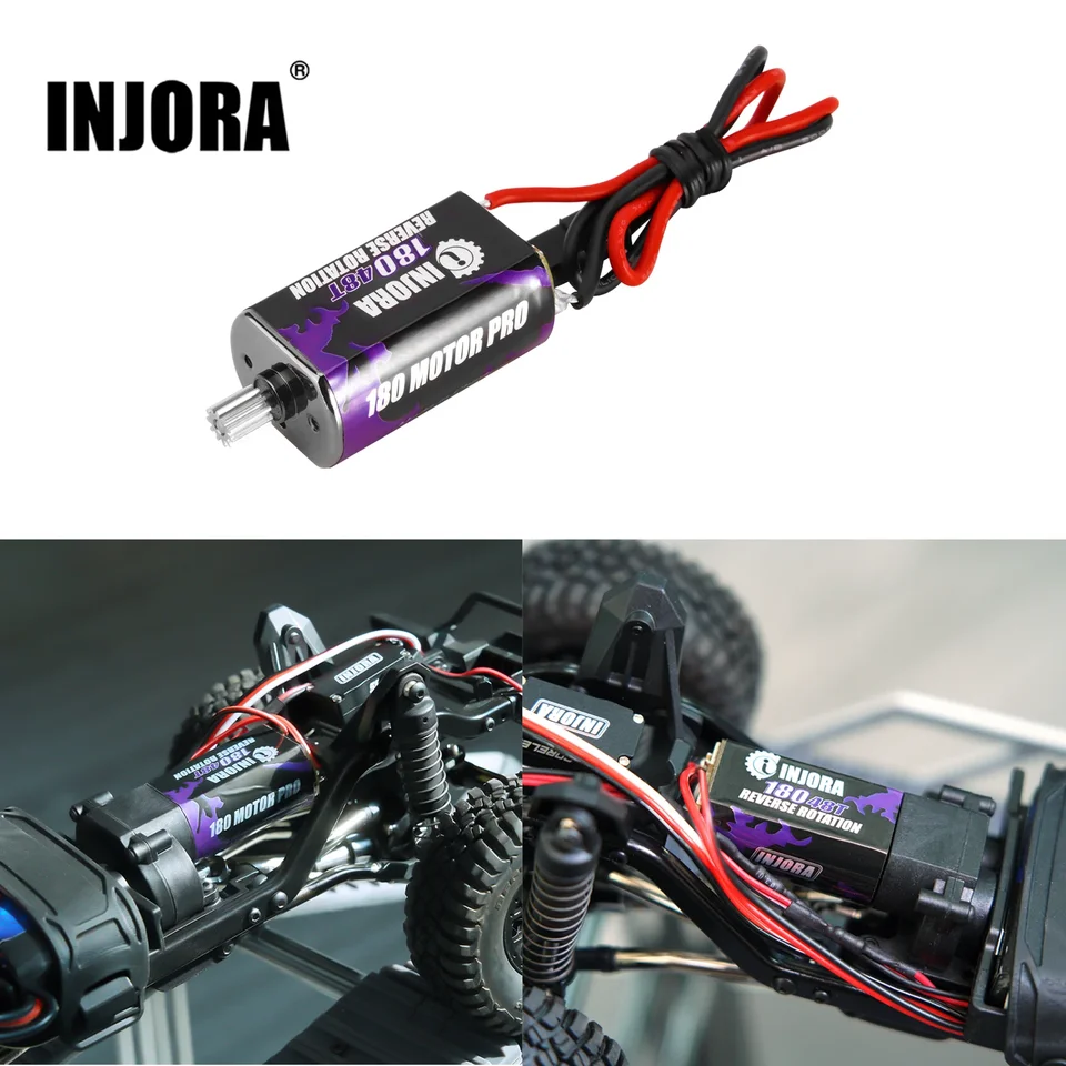 Injora 180 Brushed Motor 48T 55T s pastorkom z nehrdzavejúcej ocele pre 1/18 RC Crawler TRX4M upgrade (INM11)