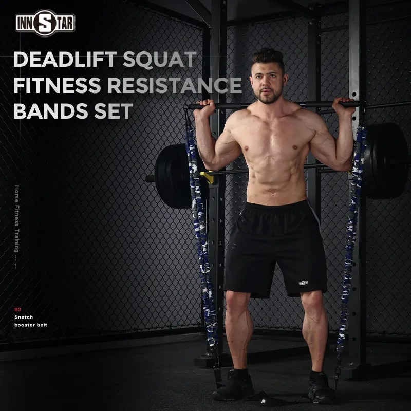 Innstar Squat Deadlift Resistance Band Multifunkčné domáce telocvične Sada svalových svalových výcvikov Elastic Band