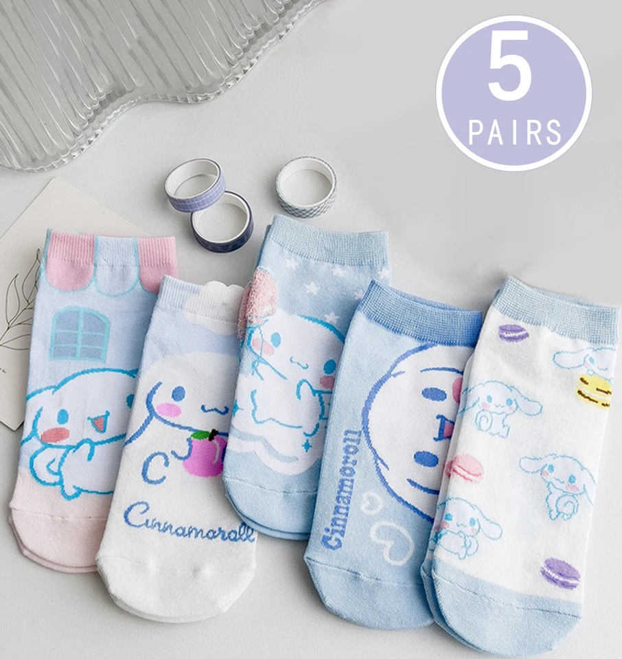 Inovatívne a roztomilé dámske kreslené ponožky Sanrio sú kvalitné pohodlné mäkké a priedušné darčekové ponožky