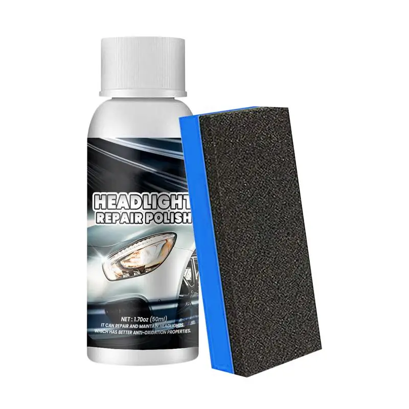 Inovatívne oprava svetlometu Polish 50 ml auta Objektív šošovky Scratch Scratch Oprava leštiaceho tekutého svetlometu Obnovenie a chráňte tekuté auto
