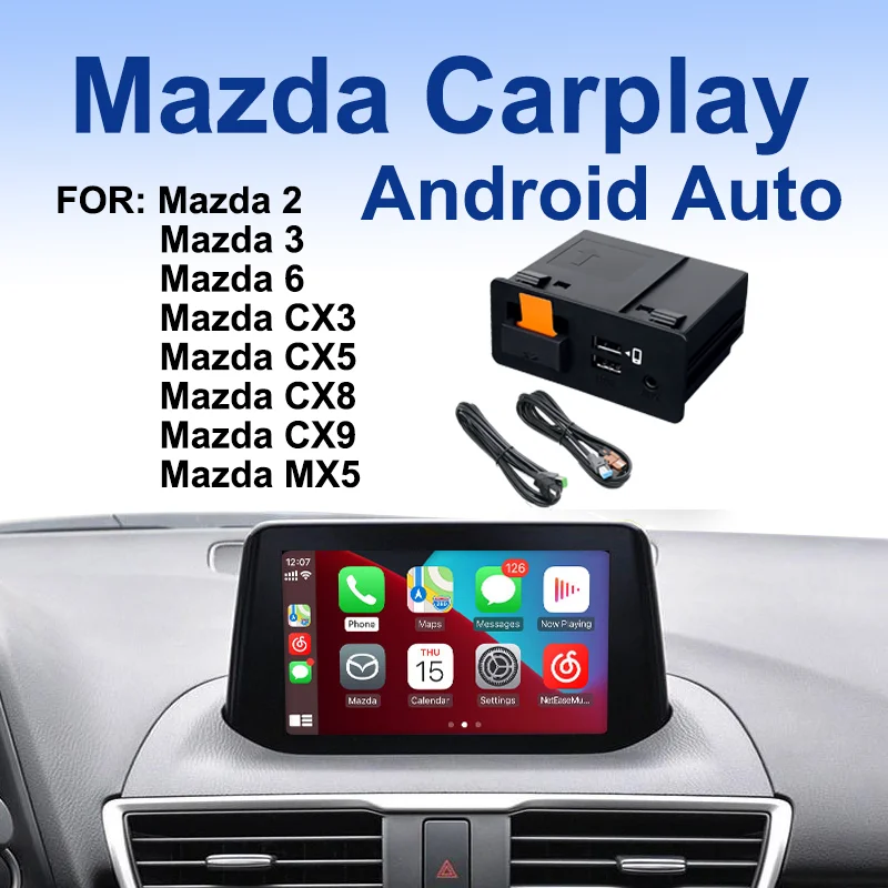 Inovácia Mazda CarPlay Apple Android Auto Auto USB Hub Adapter pre Mazda 2 3 6 CX3 CX5 CX8 CX9 MX5 DOROFIT KIT