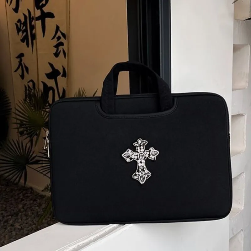 Ins Cross Black Laptop Bag 11 12 13 14 15 15 15,6 palca odolná kufrík rukoväť s vreckom pre notebook Ochranné puzdro MacBook Air