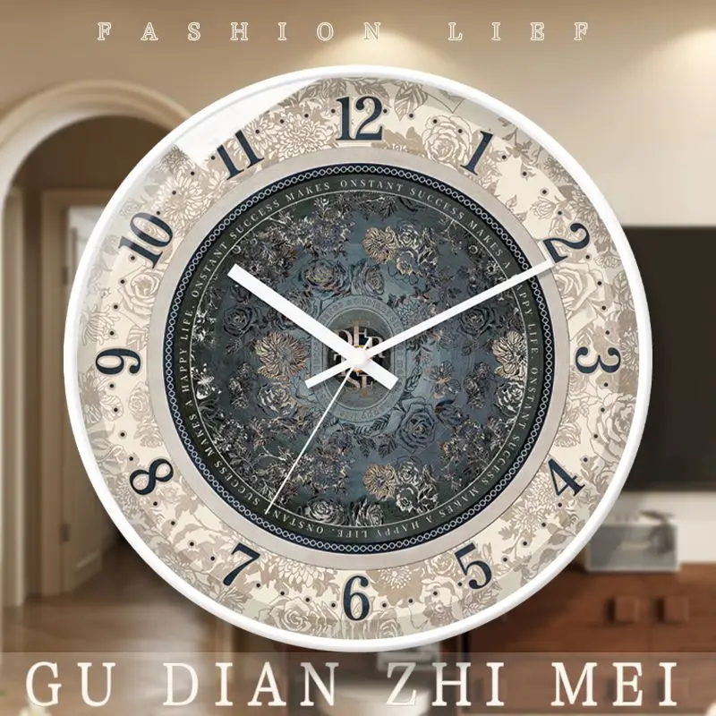 Ins francúzske nástenné hodiny stolové stoly nástenné umenie Art svetlo luxusné obývacia izba Wall Watch zavesenie moderného domáceho dekorácie umelecké dekorácie