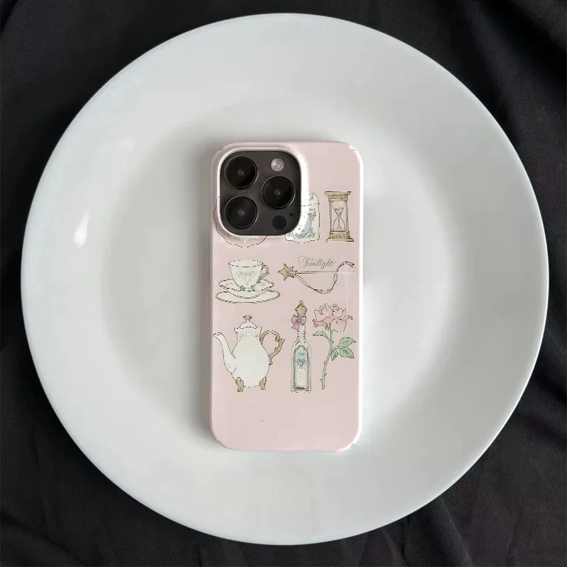 Ins Korean Pink Cute Cute pre iPhone 15 14 13 Pro Max Champ Phone Cover pre 12 11 Pro Plus 12 13 Mini 14 Plus XR XS Max SE2 Cover