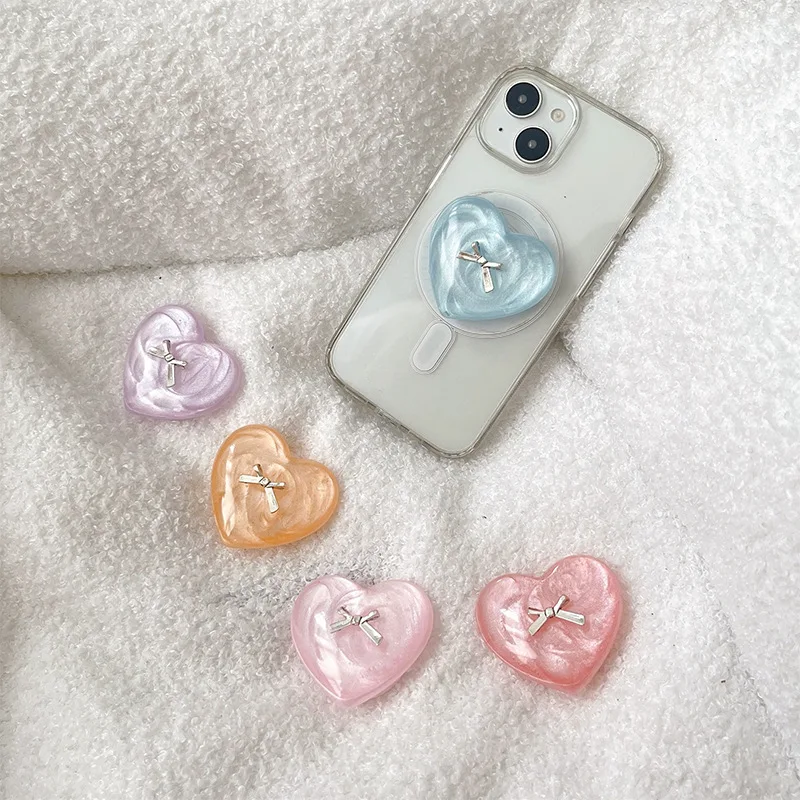 Ins Ribbon Bowknot 3D Love Držiteľ srdcového telefónu Smartphone Tok Tok Universal Smart Tok pre iPhone Samsung Socket Lazy Držiak