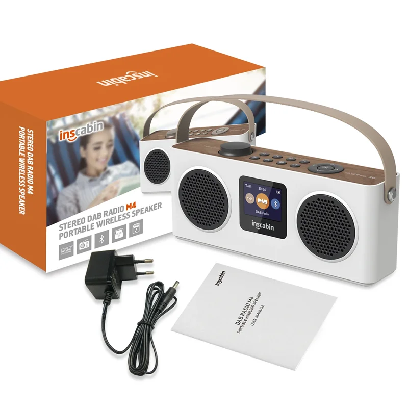 Inscabin M4 DAB+ FM Digitálny rádiový budík s LCD Displej multifunkcie bezdrôtových reproduktorov Bluetooth pre spálňu