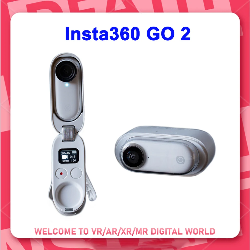 Insta360 Go 2 Camera Insta360 Go2 Palcovi fotoaparát s objektívom Ochrana vodotesnej kamery Tiny Action Camera Profesionálny športový fotoaparát