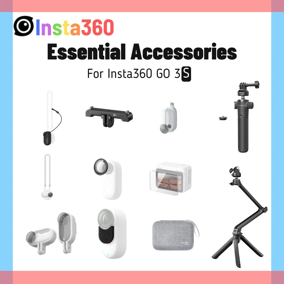 Insta360 go 3s batéria rýchle čítanie magnetu Pendant Safty Cord Quick Releast Mount Tarod Grip Protector Originálne príslušenstvo