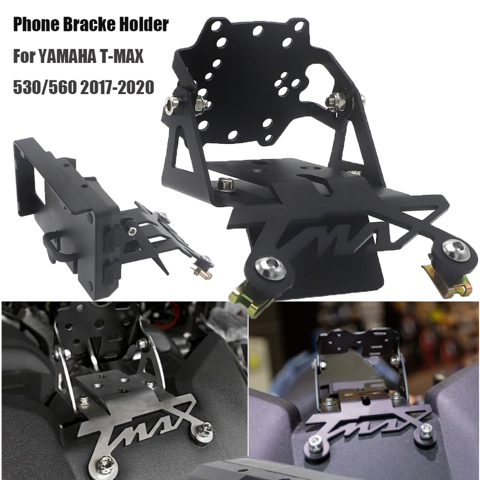 Integrovaný stojan na telefón Suppot Frame Windscren Bracket Mount Držiteľ GPS pre smartfón pre Yamaha Tmax 560 T-Max 530 2017-2021 2020 2020