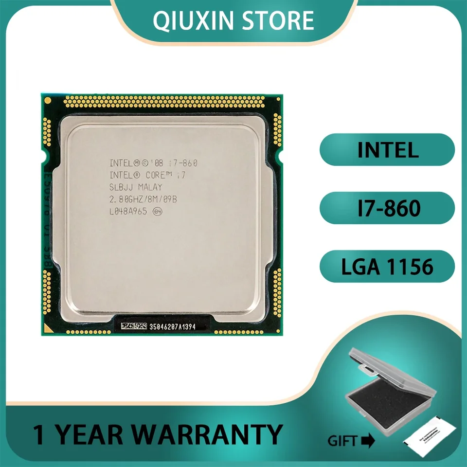 Intel Core i7-860 i7 860 2,8 GHz Quad-Core Eight-Tread LGA 1156 procesor CPU 8M 95W Kontakt na predaj i7 870