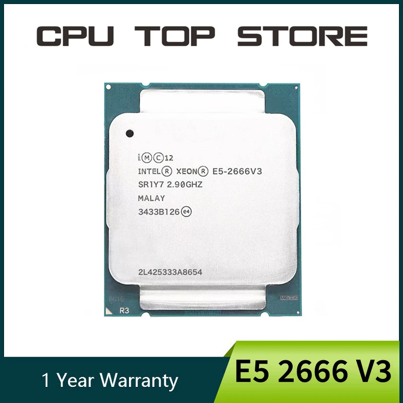 Intel Xeon E5 2666 V3 2666v3 Procesor SR1Y7 2,9 GHz 10 Core 135W LGA 2011-3 CPU
