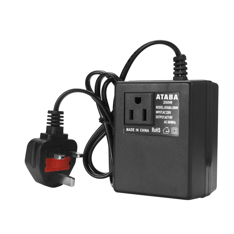 Inteligentná efektívna domácnosť 200 W AC 220V až 110 V Krok nadol transformátor napätia prevodníka cestovného energie