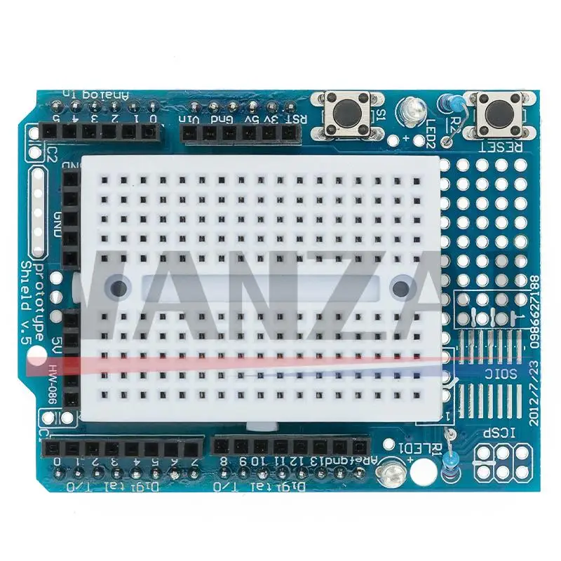 Inteligentná elektronika UNO Proto Shield Prototype Expansion Board s mini brehboardom SYB-170 založená na DIY ONO Protoshield