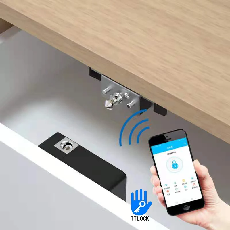 Inteligentná skrinka Neviditeľná karta TTLOCK App Card skrytá bezkľúčová zásuvka elektronická skrinka Locker Lock