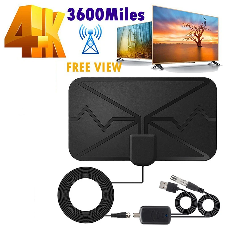 Inteligentná televízna anténa 4K Digital TV anténa 25db Digital DVB-T2 1080p Aerial s posilňovačom zosilňovača pre dotykov