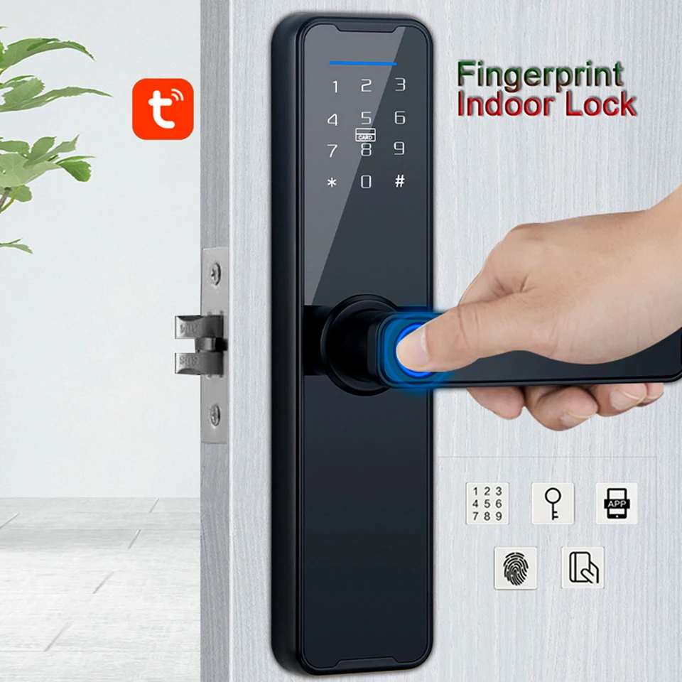 Inteligentné vstupné dvere zámok hliníkovej zliatiny Multifunkčný odtlačok odtlačky hesla Kláveska Kláveska pre aplikáciu Tuya App Keypad Deadbolt Tuya Smart Lock