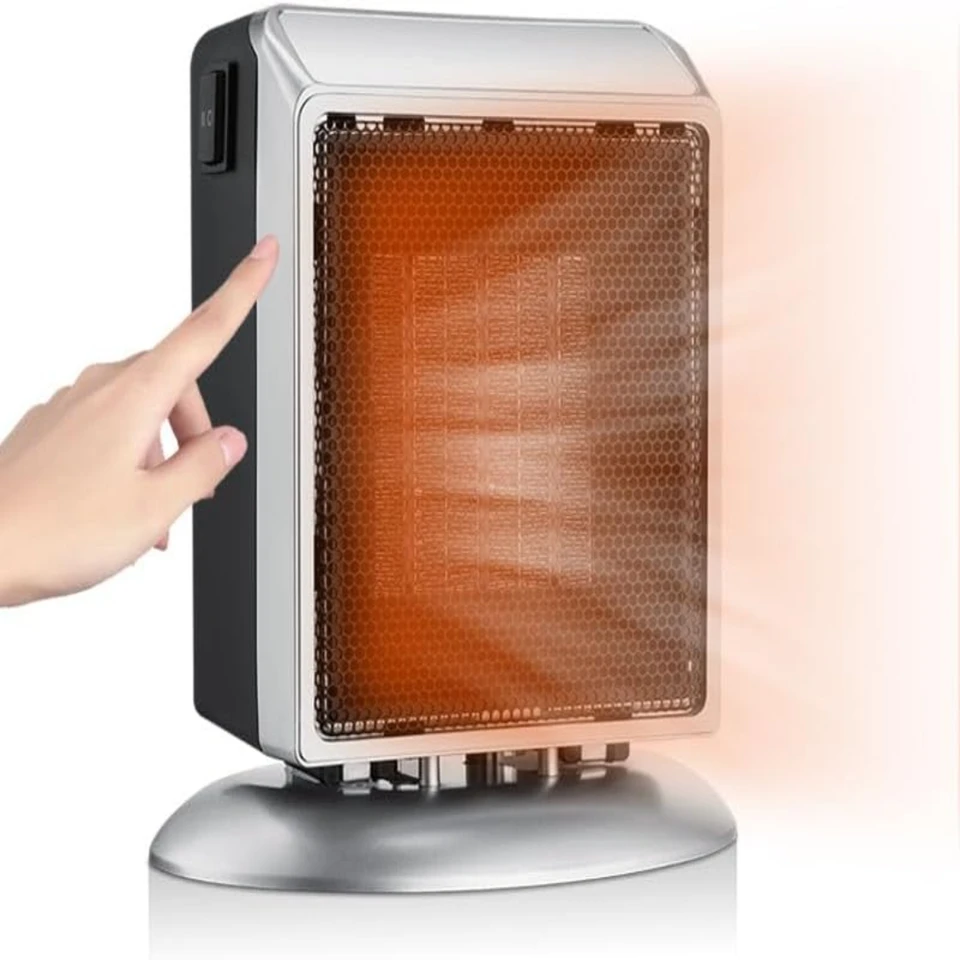 Inteligentný ohrievač priestoru, nastaviteľná detekcia termostatu/teploty/časovač, rýchle vykurovanie, prenosný ohrievač ventilátora s nastaveniami tepla, -in