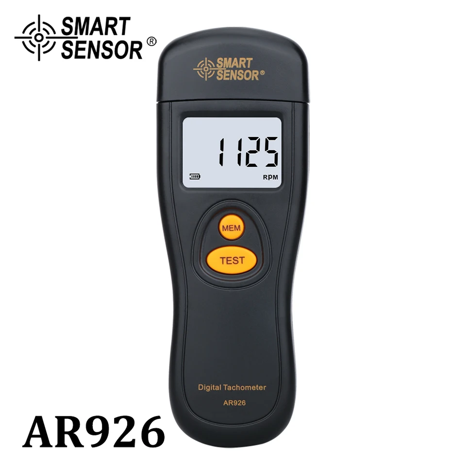 Inteligentný senzor AR925/AR926 Digitálny tachometer kontaktný motor Tachometer RPM Digitálny tachetometer TACH