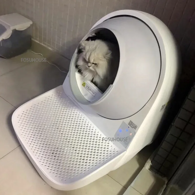 Intelligent Cat Litter Box Automatické čistenie mačka toaletné elektrické výkaly naberacie zariadenie Veľké anti-splash uzavretý typ mačací box