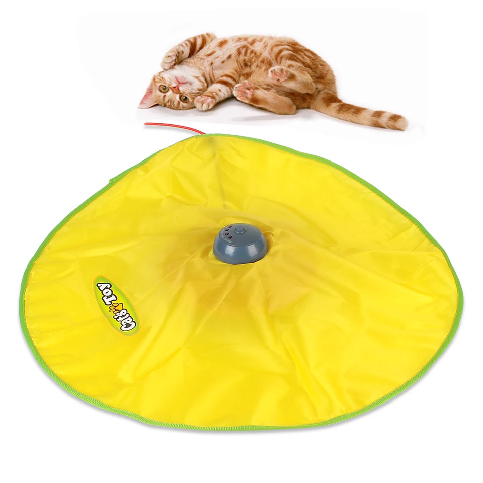 Interaktívna hračka pre domáce zvieratá pre mačiatko mačiatka 4 Speed ​​Motion Undercover tkanina Mouse Mousing Feather Electric Cat Hračky Automatic