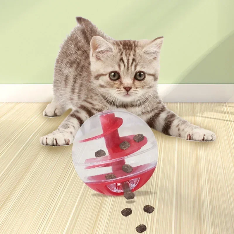 Interaktívne mačacie kŕmne krmivá loptička Hračky pre domáce zvieratá pomalé kŕmne mačky psi hrajúce hračky Zvýšenie domáceho mačiek Pet IQ Treat Ball Cats Fun Bowl