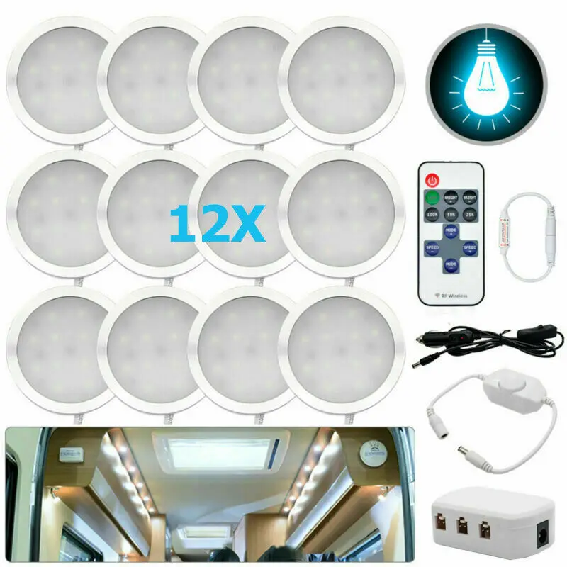 Interiér LED reflektor nabíjačku Domáca chodba Svetelná súprava nástenná lampa karavan karavanová loď RV Camper Mini Downlight Warm Where Warm