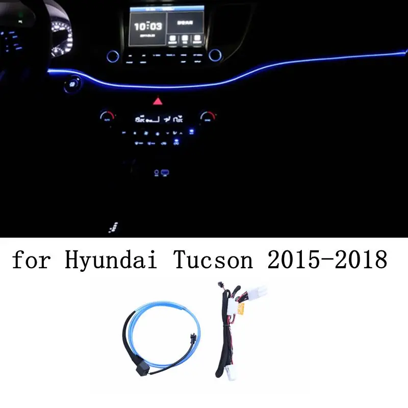 Interiér s vozidlom LED Dashboard Atmosféra dekorácie Svetlo Svetlo 12v pre Hyundai Tucson 2015 2016 2017 2017 2018 Doplnky interiér