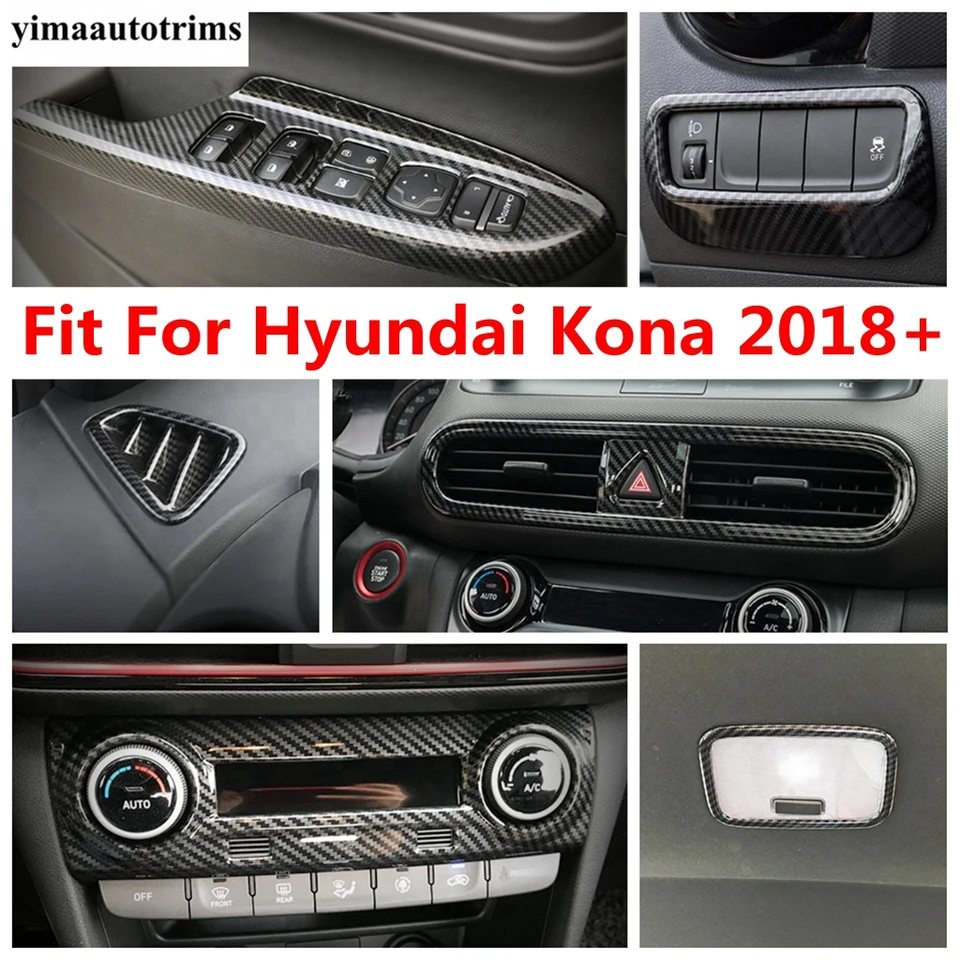 Interiér uhlíkových vlákien pre Hyundai Kona 2018 - 2023 VÝSTRAHA LAMP SVETLO VÝSTREJ VIAC VIAC VIAC