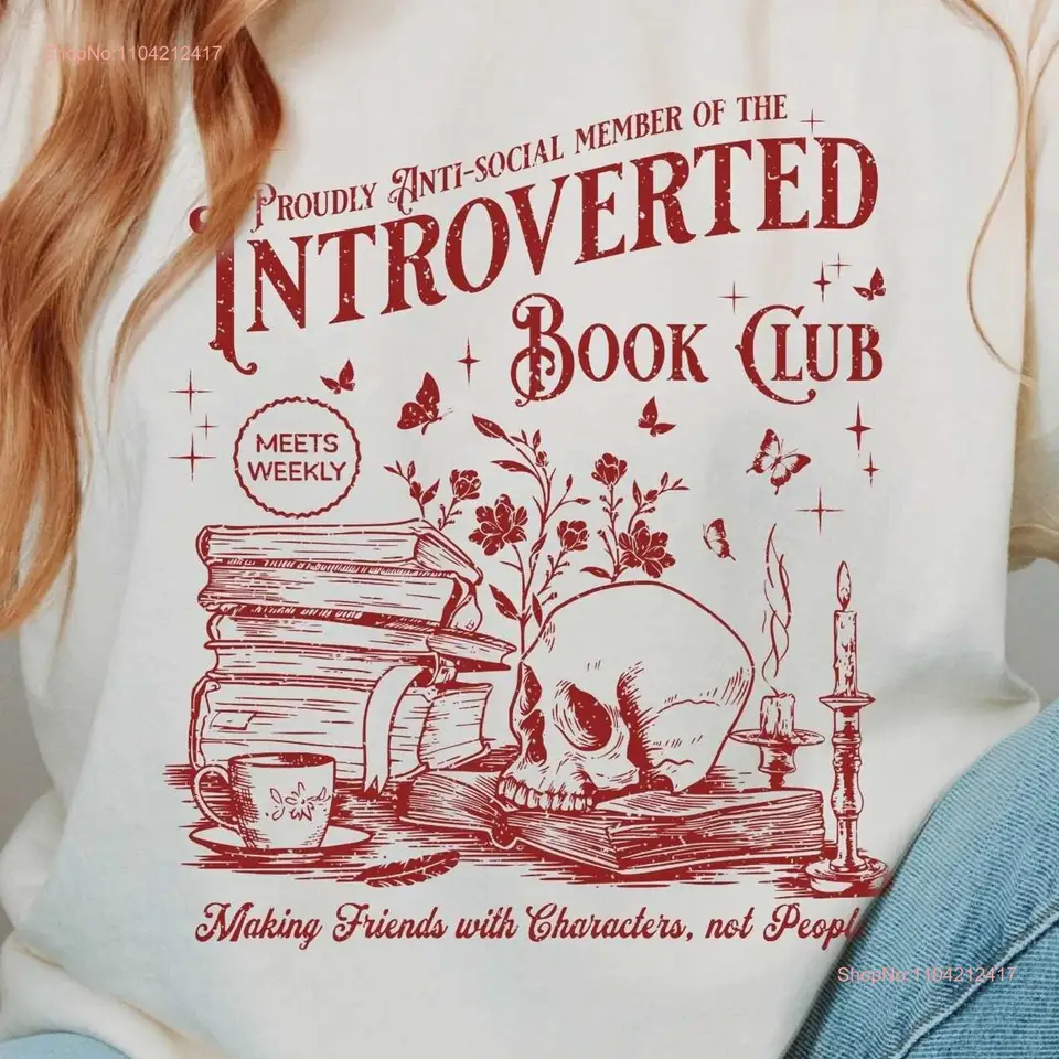 Introvertovaný knižný klub Comfort Color T tričko pre romantiku čitateľ a milenec antisociálny vintage čítanie kníhkostry bibliofily