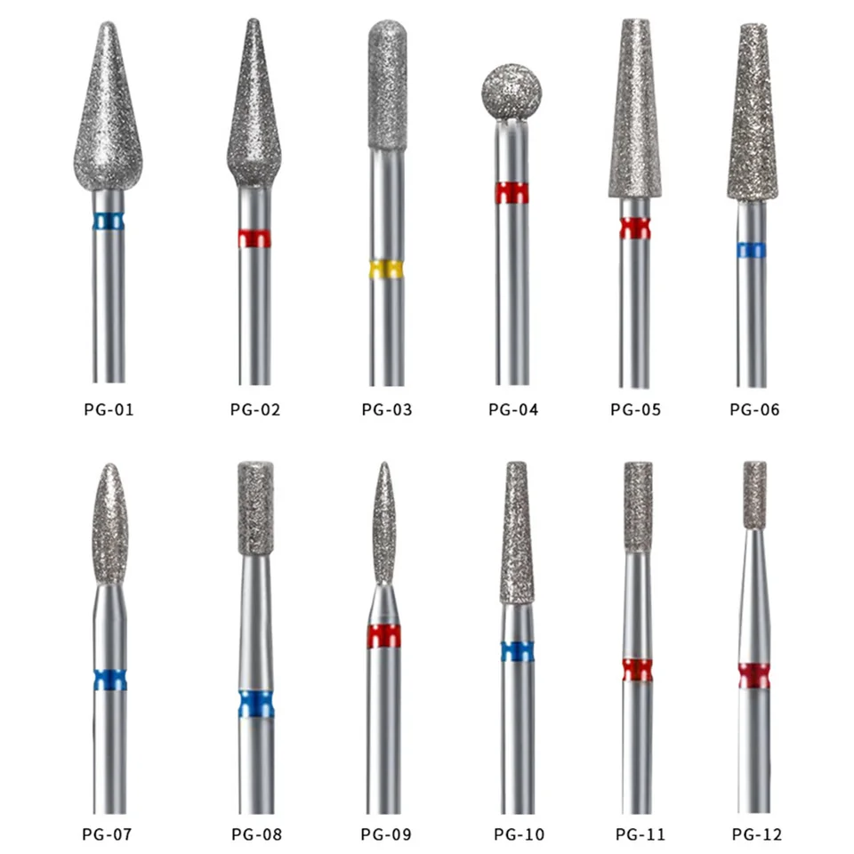 Invertovaná kužeľová ruská kutikula bit 2,5*2,5 mm vŕtačky na nechty Elektrická manikúra vŕtačka Rotary Burr Nails Príslušenstvo