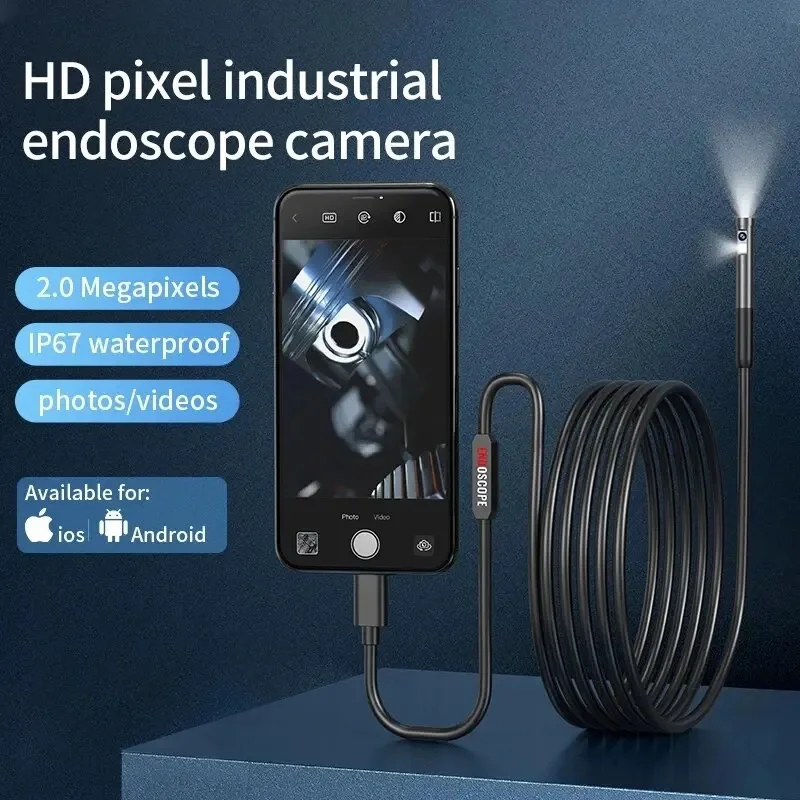 Inšpekcia endoskopu 3 v 1 mikro mini inšpekčná kamera pre iOS iPhone vodotesný potrubie Borescope USB/Type-C