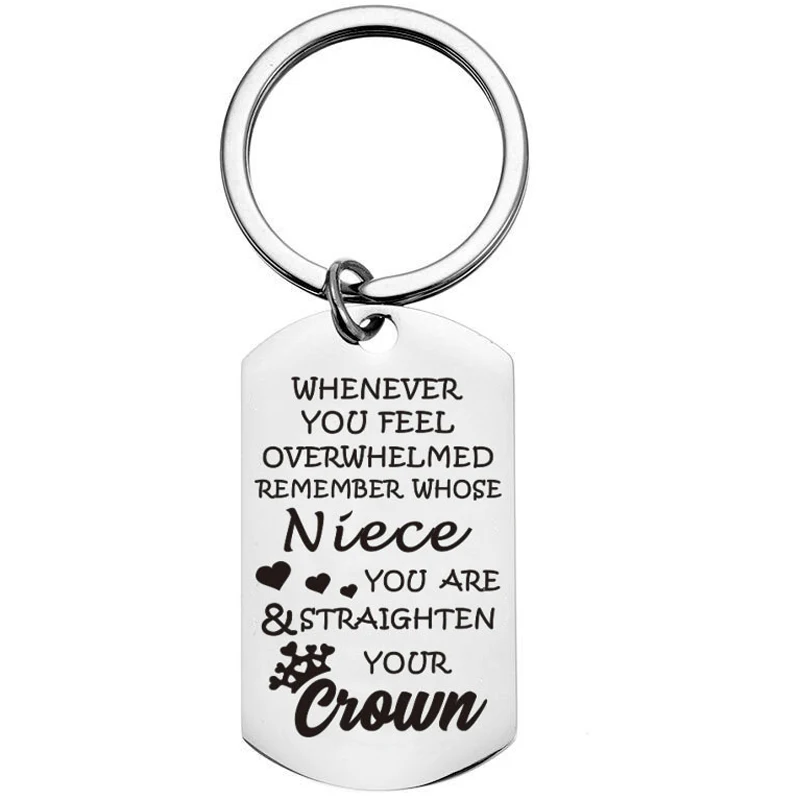 Inšpiratívny darček Keychain pre tetu Pamätajte si, ktorej teta ste vtipné darčeky narodeniny Keychain z neter