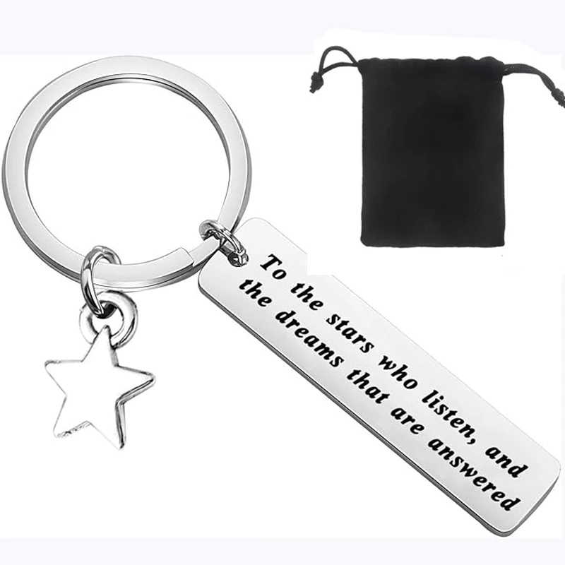 Inšpirácia Keychain Stars Charms Court of Thorns and Roses Inšpiroval fanúšikov Darček Darčekový súd Klávesť pre ženy