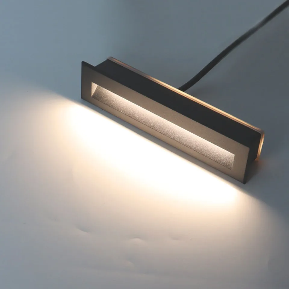 IP65 nepremokavá nástenná lampa 12W vonkajšie LED schodisko Krok LIGHT Footlight zapustený rohový vonkajší záhradný dvor schodisko AC110-240V