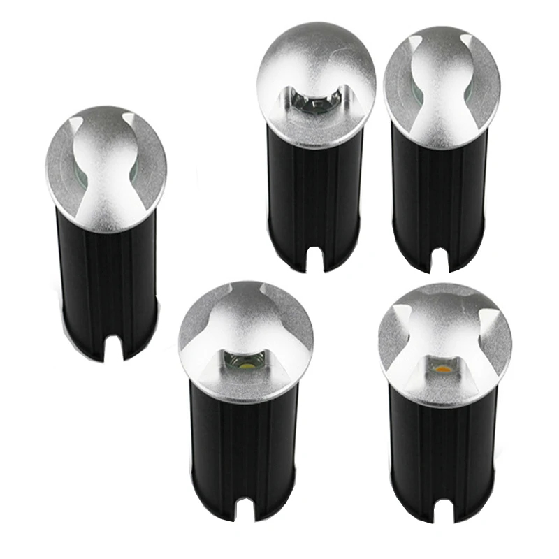 IP67 DC12V 220V 5W vonkajšie osvetlenie pre záhradný dvor Step Schody podlahová podlahová paluba LED LED LED Zapustené podzemné lampy LED podzemné reflektor