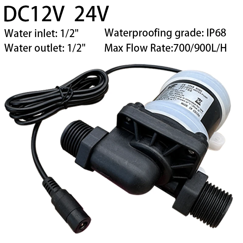 IP68 DC 12V 24V z nehrdzavejúcej ocele bez kefy bez kefky 1/2 