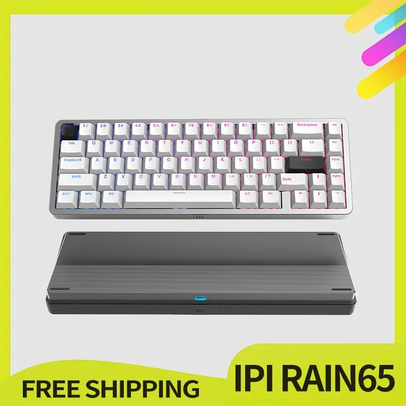 IPI RAIN65 Magnetický prepínač Klávesnica Hliníková zliatina 8000Hz Return Rate Gaming Mechanická klávesnica Troj režim Darček pre klávesnicu Gamer