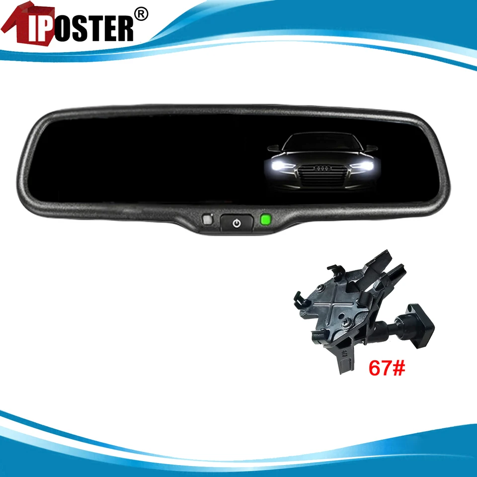 Iposter Electronics Automatické stlmenie anti-glare auta Zadné zrkadlo NO67 Držiak pre VW Golf Skoda