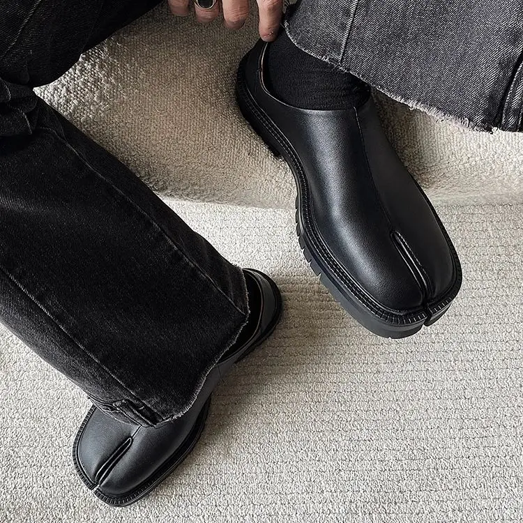 Ippeum Mary Janes Flats Split To Shoes topánky pre ženy plus veľkosť 42 Loafer topánky čierne pu kožené mokasy