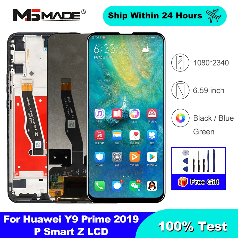 IPS pre Huawei P Smart Z LCD Y9 Prime 2019 Display STK-LX1 LCD dotyková obrazovka Digitalizátor Digitalizátor pre P Smart Z Display