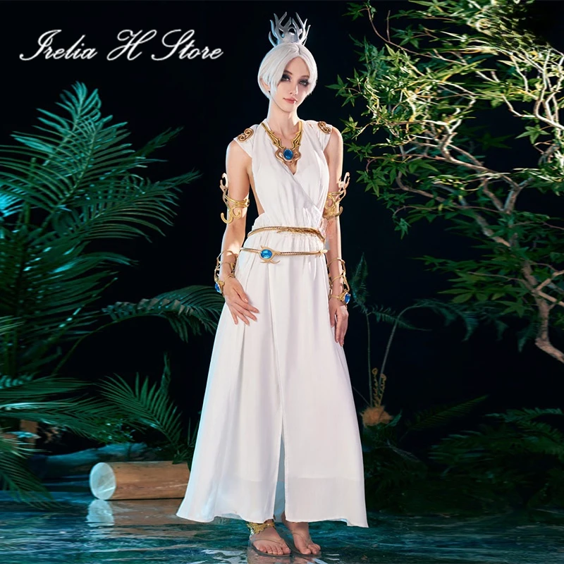 Irelia H Baldur's Gate 3 Shadowheart Cosplay kostým Game Shadowheart White Dress Halloween kostým Žena