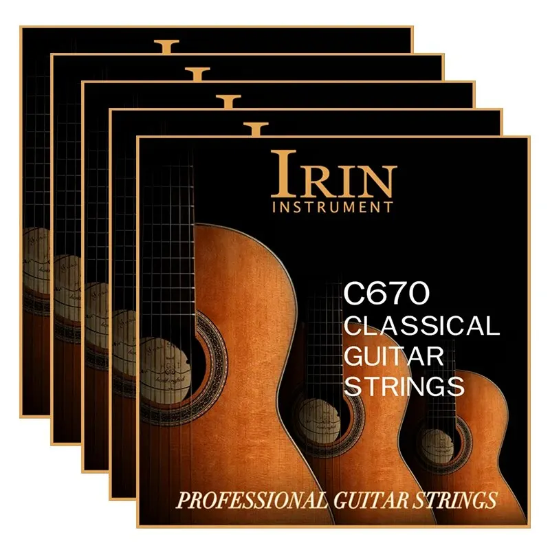 Irin C660/C670 Klasické klasické gitarové reťazce náhradné diely priehľadné nylonové strunové jadro strieborné gitarové doplnky