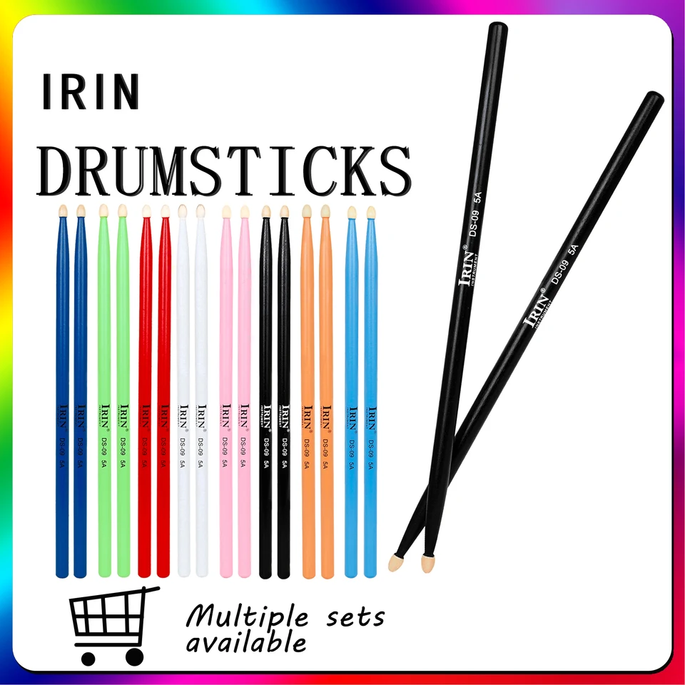 Irin Drumstick Jazz Drum 5a Malé drevo páry bicie tyčinky robustný javorový bubon Univerzálne príslušenstvo perkusie hudobný nástroj