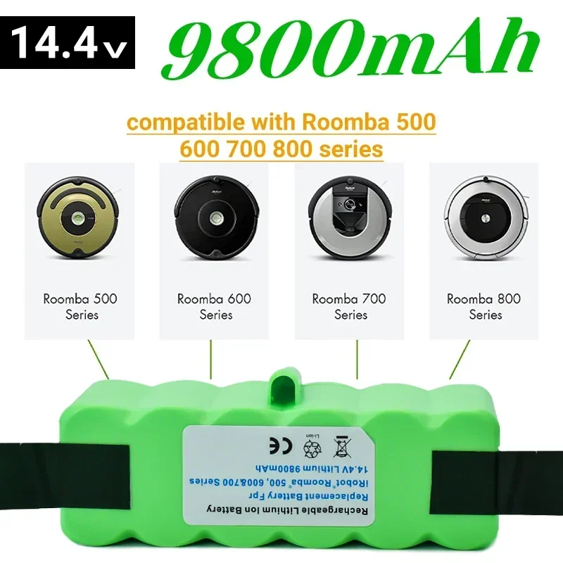 IROBOT ROOMBA 500 600 700 800 Séria 560 620 650 700 770 780 880 NOVÝ 14,4V 9800MAH Nabíjateľná lítiová batéria