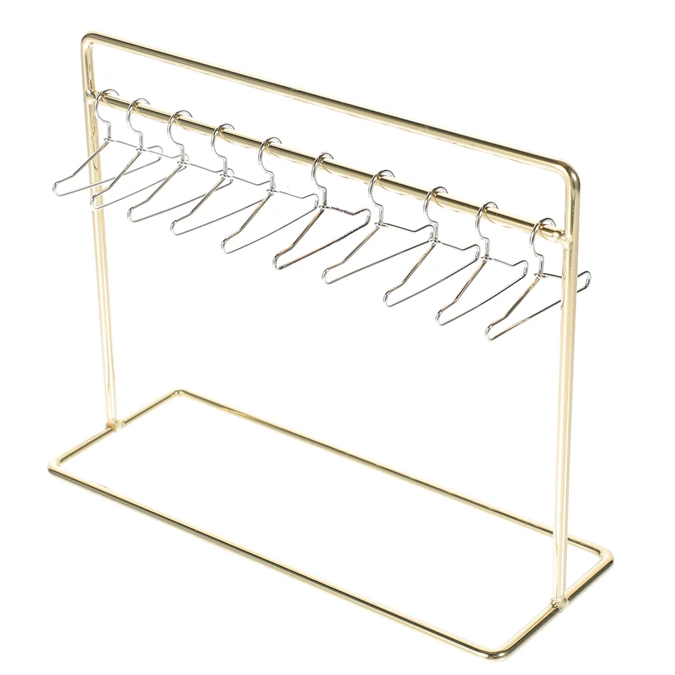 Iron Mini Hanger Dolls Detské oblečenie Rack Such Rod pre dievčatá Miniatúrne malé skladovacie stojany odevné vešiaky Rail príslušenstvo