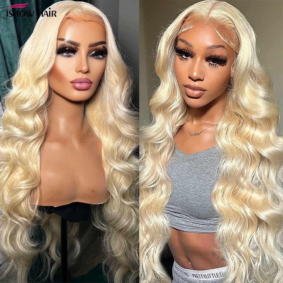 ISHow 613 Blonde Lace Front Parochňa ľudské vlasy 13x4 613 Body Wave Lace Lace čelné brazílske ľudské vlasy parochňa 13x6 čipka Česvá parochňa