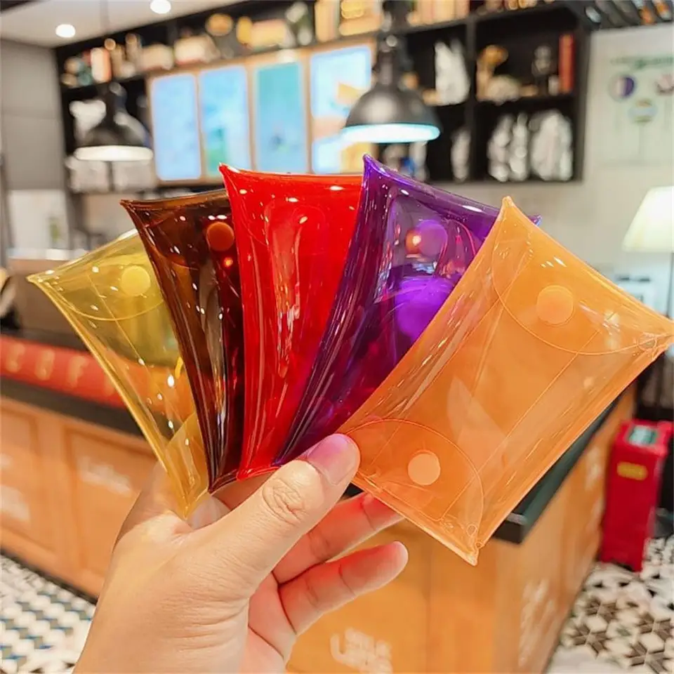 ISKYBOB Storage Bag PVC Transparentná farebná kozmetika Organizátor šperkov prenosné dátové káblové slúchadlá mince nabíjačky bábiky